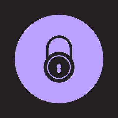 Kilit simgesi. Düz tasarım tarzı. Vektör EPS10.