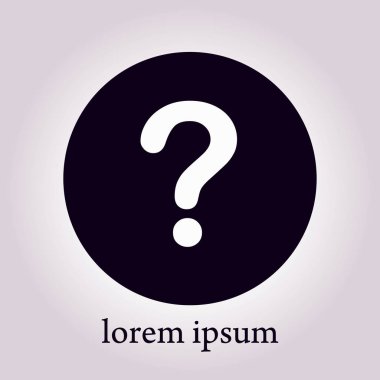 Soru işareti simgesi. Yardım sembolü. SSS işareti. Düz tasarım tarzı. EPS 10.