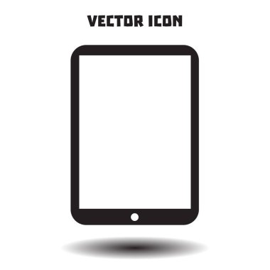Modern dijital tablet Pc simgesi. Düz tasarım simgesi. EPS 10 vektör.