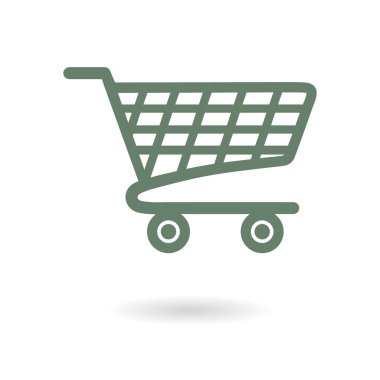 grafik alışveriş düz simgesi