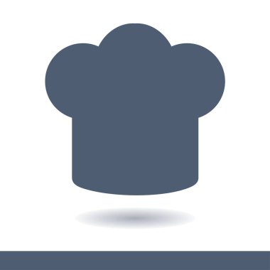 Chef şapka işareti simgesi. Şapka pişirme sembolü.
