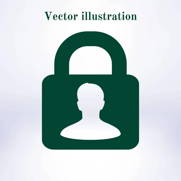 Identifiant Utilisateur Icône Authentification Style Design Plat Vecteur Eps10 — Image vectorielle