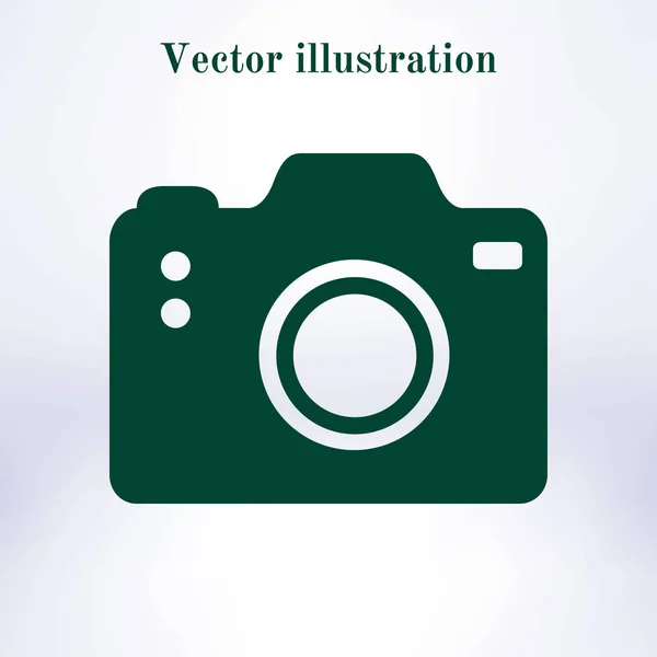 Fotokamera Simbol Dslr Kamera Zeichen Symbol Digitalkamera Flacher Designstil — Stockvektor
