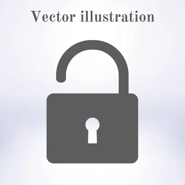 Déverrouillez Icône Style Design Plat Vecteur Eps10 — Image vectorielle