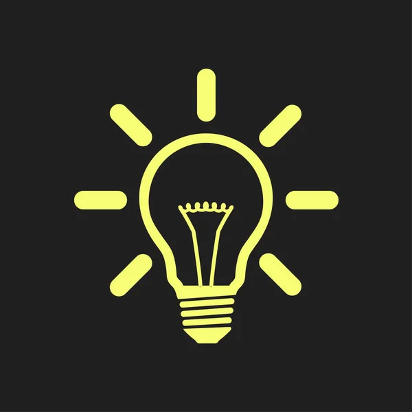 Εικονίδιο Σημείου Φως Λαμπτήρα Σύμβολο Λαμπτήρα Ιδέα — Διανυσματικό Αρχείο