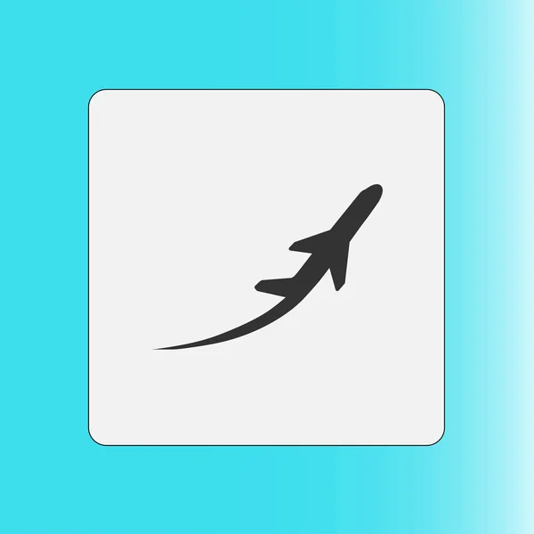 飛行機の航空券は空気飛ぶ旅行離陸シルエット要素です 飛行機のシンボル 旅行アイコン フラットなデザイン Eps — ストックベクタ