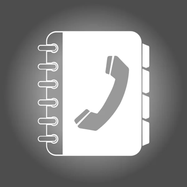 Telefonbuch Flach Icon Flacher Designstil — Stockvektor