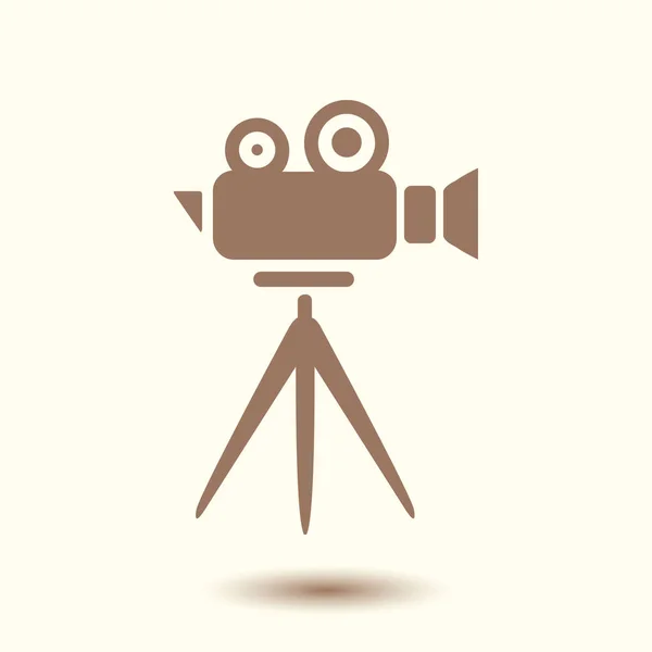 Cinema Camera Icon Flat Design Style Vector Eps — Stock Vector