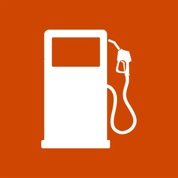 Benzină Pompa Duza Sign Gas Stație Pictograma Design Plat Stil — Vector de stoc