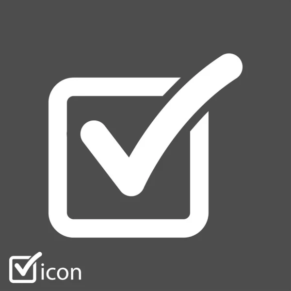 Lista Verificación Icono Botón Marca Verificación Signo Casilla — Archivo Imágenes Vectoriales