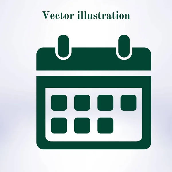 Значок Векторного Календаря Плоский Стиль Дизайна — стоковый вектор