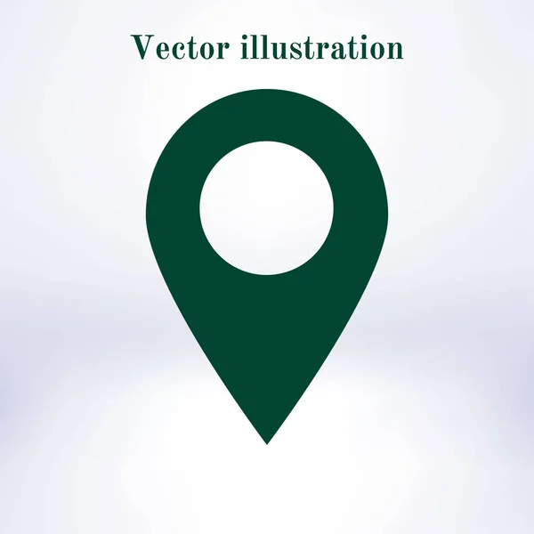 Icono Puntero Mapa Símbolo Ubicación Gps Estilo Diseño Plano Vektor — Vector de stock