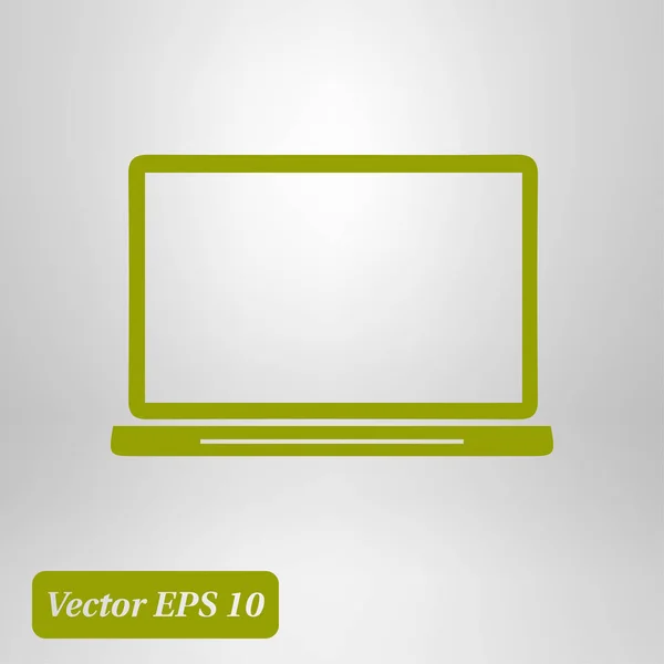 Icono Del Ordenador Portátil Estilo Diseño Plano Vector Eps Ilustración — Vector de stock