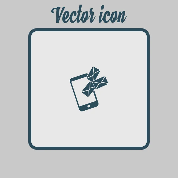 Teléfono Inteligente Correo Electrónico Sms Icono Símbolo Signo Correo Móvil — Vector de stock