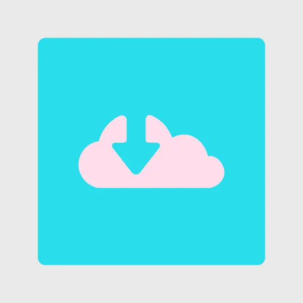 Κατεβάσετε Από Σύννεφο Εικονίδιο Φορτώνω Κουμπί Σύμβολο Φορτίο — Διανυσματικό Αρχείο