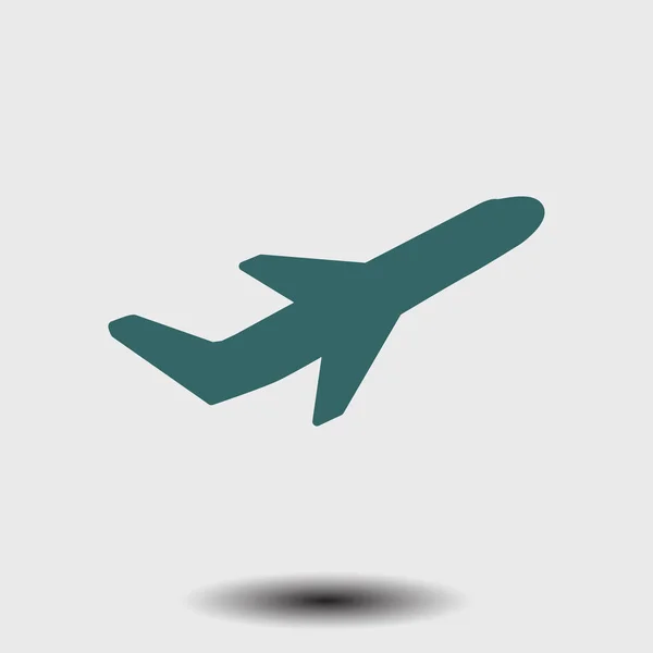 Vliegtuig Vliegtickets Air Vliegen Reizen Opstijgen Silhouet Element Vliegtuig Symbool — Stockvector