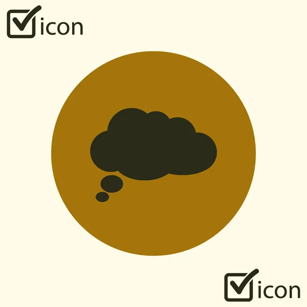 Chat Flat Icon Badge Diskussion Dialog Korrespondenzcharakter — Stockvektor
