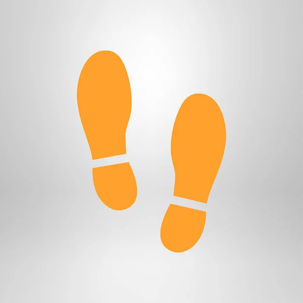 Preto Impressão Solas Sapatos Ícone Estilo Design Plano —  Vetores de Stock