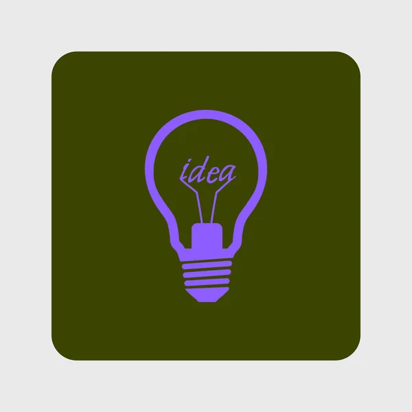 Icono Signo Lámpara Luz Símbolo Idea — Vector de stock