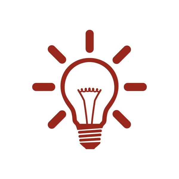 Light Lamp Sign Icon Idea Bulb Symbol — Stock Vector
