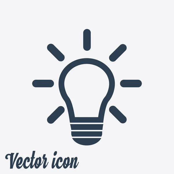 Icono Signo Lámpara Luz Símbolo Idea — Vector de stock