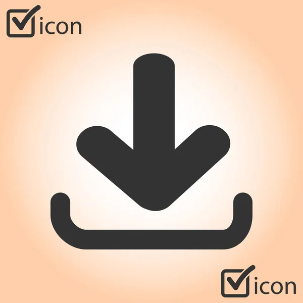 Download Icon Upload Button Flat Style — Stock Vector