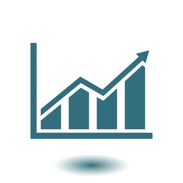 Infografía Icono Gráfico Creciente Simbol Gráfico — Vector de stock