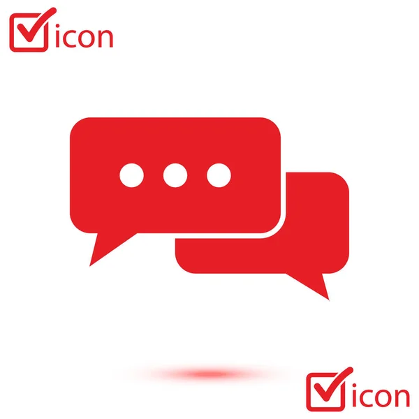 Icon Dialog Vector Illustration Flat Design Style — Stock Vector