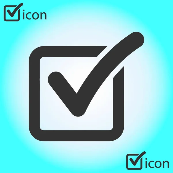 Lista Verificación Icono Botón Marca Verificación Signo Casilla — Vector de stock