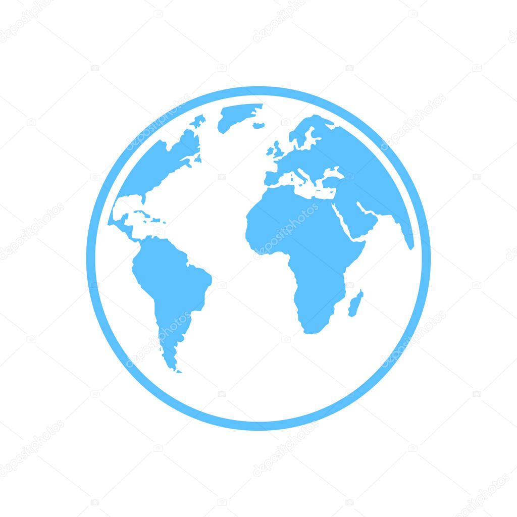 Globe icon simple vector illustration