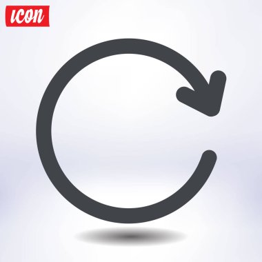 Ciircular ok işareti simge vektör.