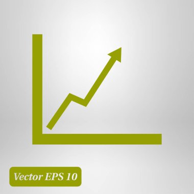 İş grafiği. Grafik düz simgesi