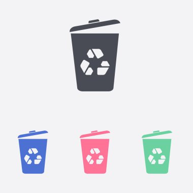 çöp kutusu simgesini, vektör eps10 çizim 