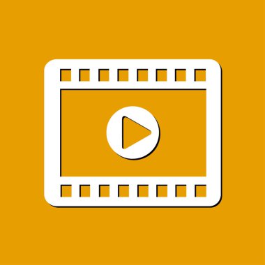 video simgesi. düz tasarım stili. vektör eps 10.