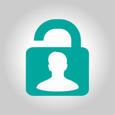 Simgesini kilidini. Düz tasarım stili. Vektör Eps10 