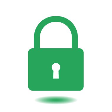 Kilit simgesi. Düz tasarım tarzı. Vektör EPS10.