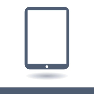 Modern dijital tablet Pc simgesi. Düz tasarım simgesi. EPS 10 vektör.