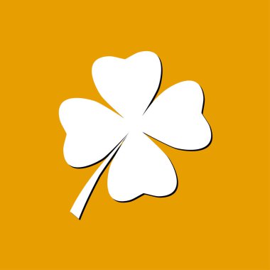 Yaprak yonca işareti simgesi. Aziz patrick sembolü. Ekoloji kavramı. Düz tasarım stili.