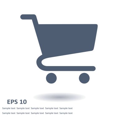 grafik alışveriş düz simgesi