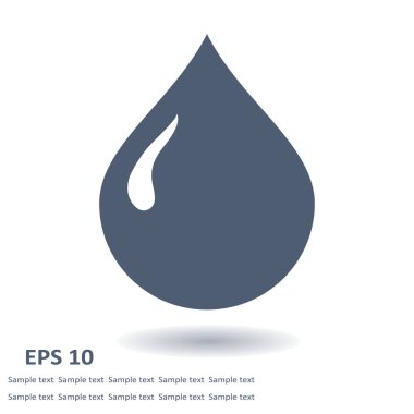 Kan damlası ikonu. Vektör illüstrasyonu