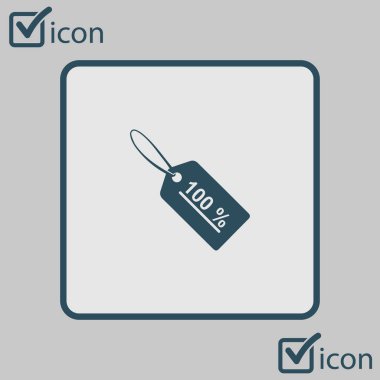 Satılık Etiketler simgesi. Düz tasarım stili. Rozet etiketi, bir fiyat etiketi, indirim