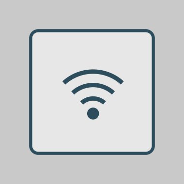 WiFi sembolü. Vektör kablosuz ağ kutsal kişilerin resmi. Düz tasarım