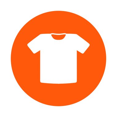 T-shirt işareti simgesi. Giysi sembolü. Düz tasarım stili.