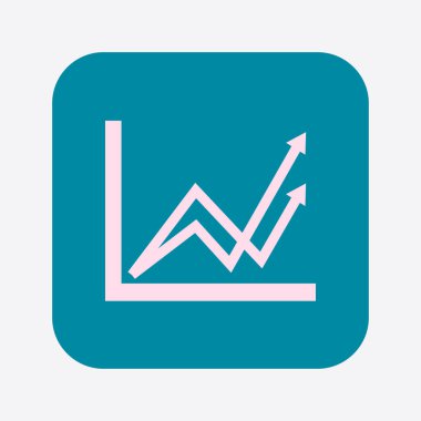 İş grafiği. Grafik düz simgesi