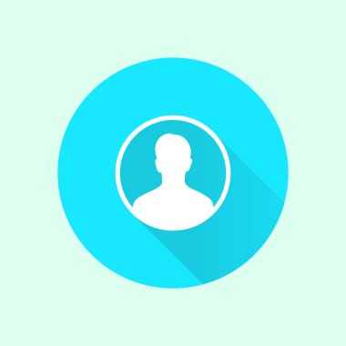 Kullanıcı simgesi simgesi. Kişi sembolü. İnsan avatarı. Düz stil. EPS 10.