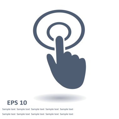 El imleç işareti simgesi. El işaretçi simgesi. Modern UI Web sitesi gezinme. Düz tasarım. EPS 10.