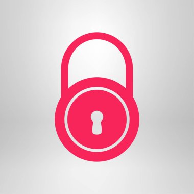 Kilit simgesi. Düz tasarım tarzı. Vektör EPS10.