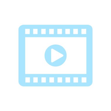 video simgesi. düz tasarım stili. vektör eps 10.
