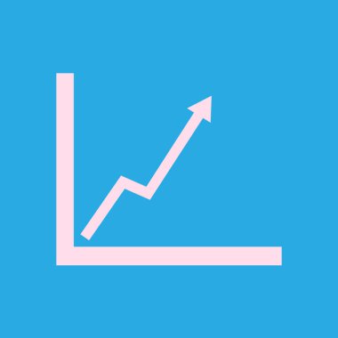 İş grafiği. Grafik düz simgesi