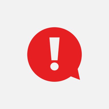  Ünlem işareti. Ünlem işareti. Tehlike uyarı sembolü. Düz tasarım stili. Vektör Eps 10.